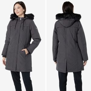 Vince Camuto grey thigh Length down winter jacket